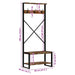 Suport pentru haine multicolor 80x40x190cm Lemn masiv recuperat - WALTI WALTI