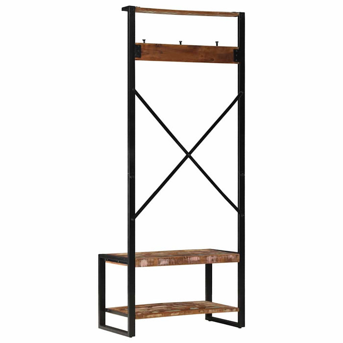 Suport pentru haine multicolor 80x40x190cm Lemn masiv recuperat - WALTI WALTI
