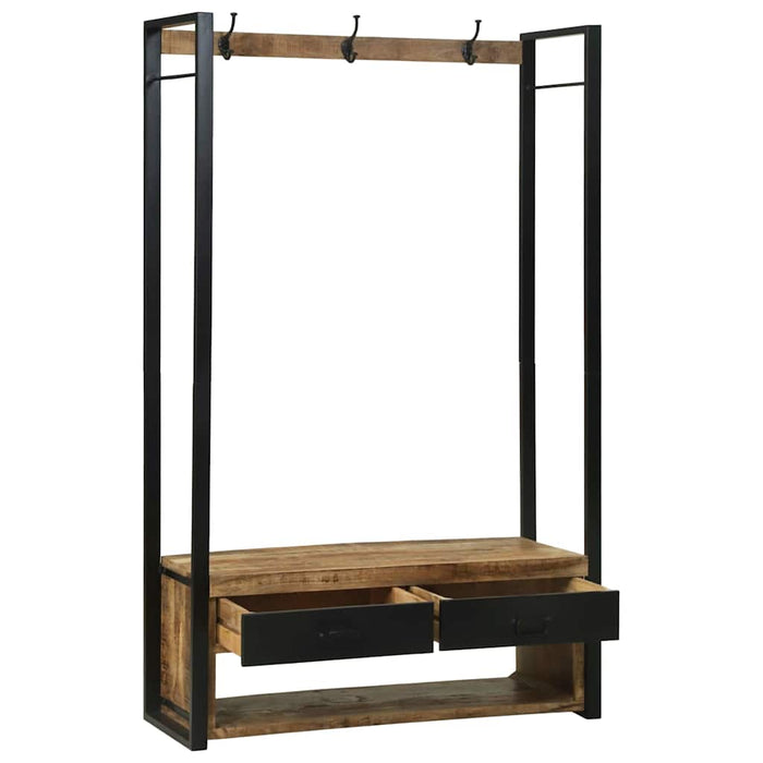 Răchită cu sertar Maro 110 x 40 x 185 cm Lemn masiv de mango - WALTI WALTI