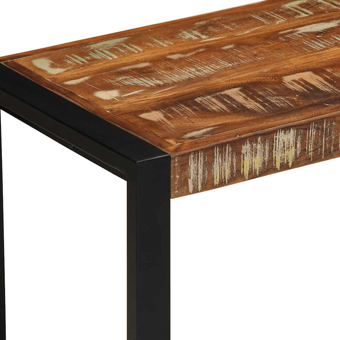 Bancă multicoloră 60x35x45 cm, lemn masiv recuperat - WALTI WALTI