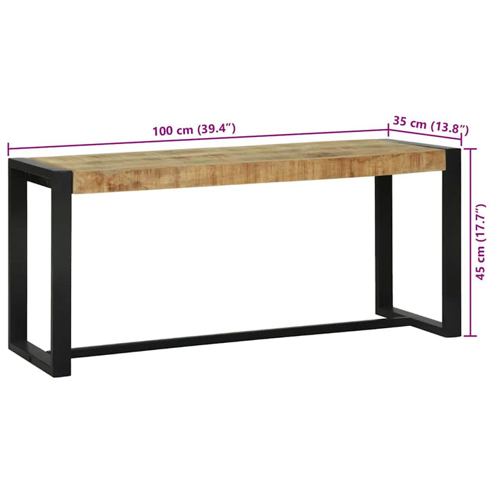 Bancă Maro 100 x 35 x 45 cm Lemn masiv de mango - WALTI WALTI