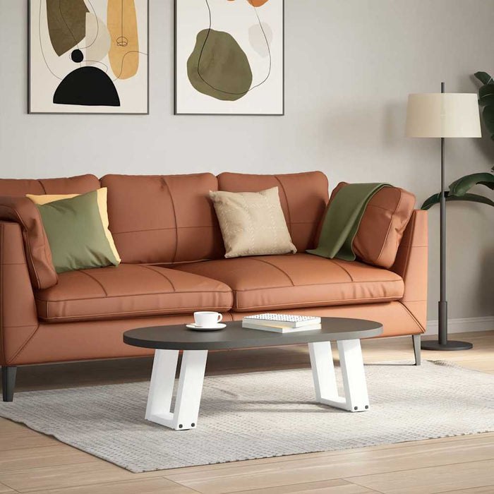 Picioare pentru măsuță de cafea în formă de U, 2 buc., alb, 30x(30-31) cm, oțel WALTI