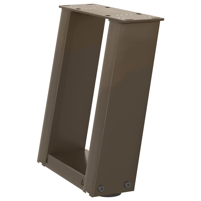 Picioare pentru măsuță de cafea în formă de U, 2 buc., oțel natural, 30x(30-31) cm WALTI
