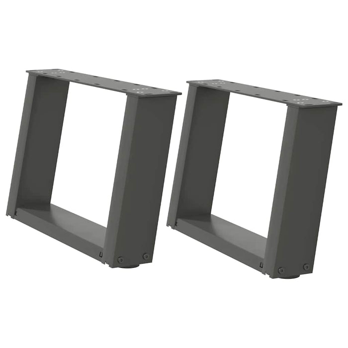 Picioare pentru măsuță de cafea în formă de U, 2 buc., antracit, 40x(30-31) cm, oțel - WALTI WALTI