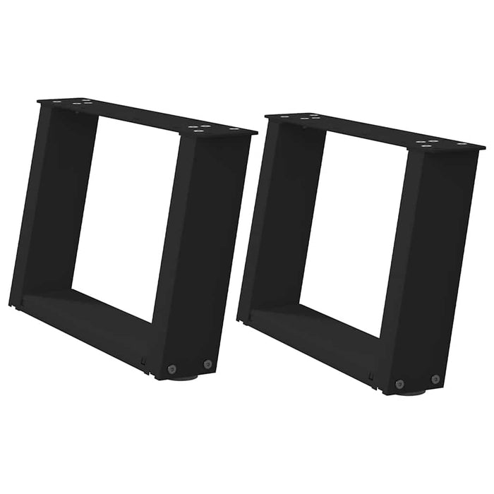 Picioare pentru măsuță de cafea în formă de U, 2 buc., negru, 50x(30-31) cm, oțel WALTI