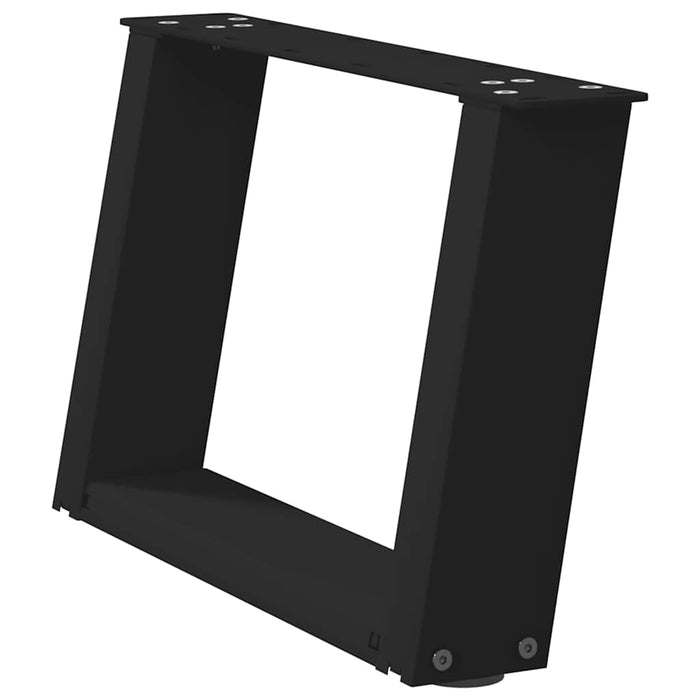Picioare pentru măsuță de cafea în formă de U, 2 buc., negru, 50x(30-31) cm, oțel WALTI
