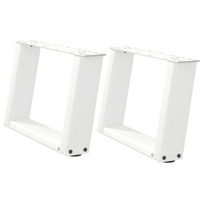 Picioare pentru măsuță de cafea în formă de U, 2 buc., alb, 50x(30-31) cm, oțel WALTI