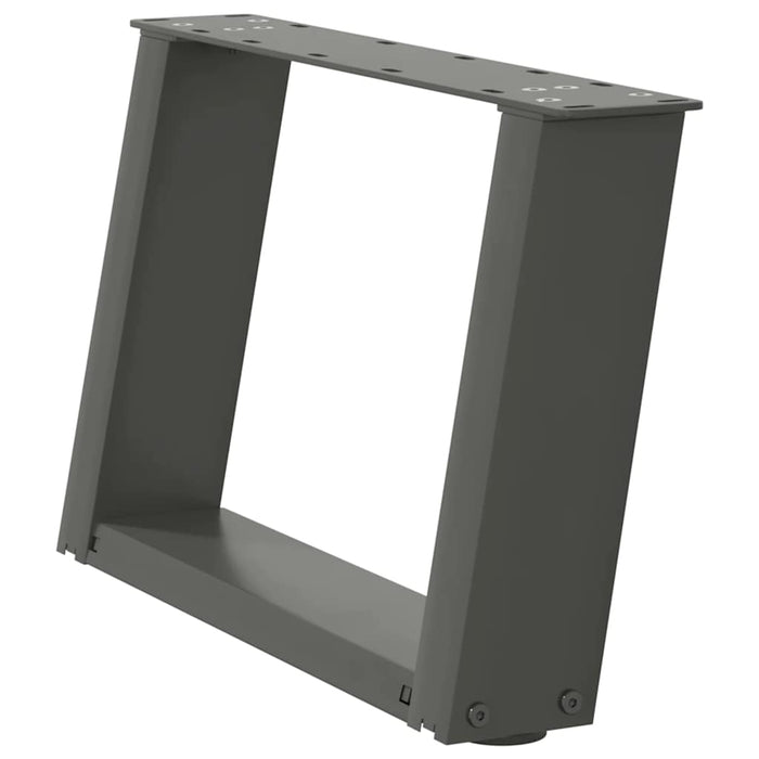 Picioare pentru măsuță de cafea în formă de U, 2 buc., antracit, 50x(30-31) cm, oțel WALTI