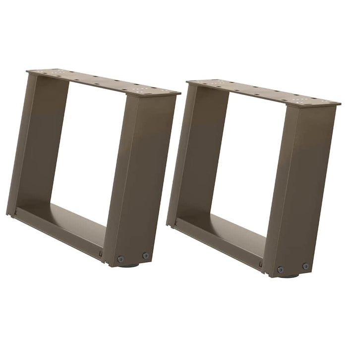 Picioare pentru măsuță de cafea în formă de U, 2 buc., oțel natural, 50x(30-31) cm WALTI