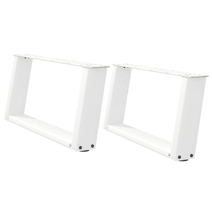 Picioare pentru măsuță de cafea în formă de U, 2 buc., alb, 60x(30-31) cm, oțel WALTI