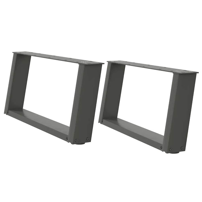 Picioare pentru măsuță de cafea în formă de U, 2 buc., antracit, 60x(30-31) cm, oțel WALTI