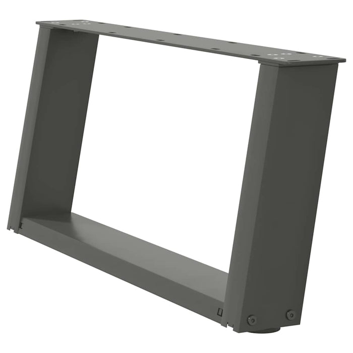 Picioare pentru măsuță de cafea în formă de U, 2 buc., antracit, 60x(30-31) cm, oțel WALTI