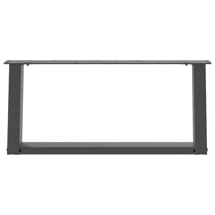 Picioare pentru măsuță de cafea în formă de U, 2 buc., antracit, 60x(30-31) cm, oțel WALTI