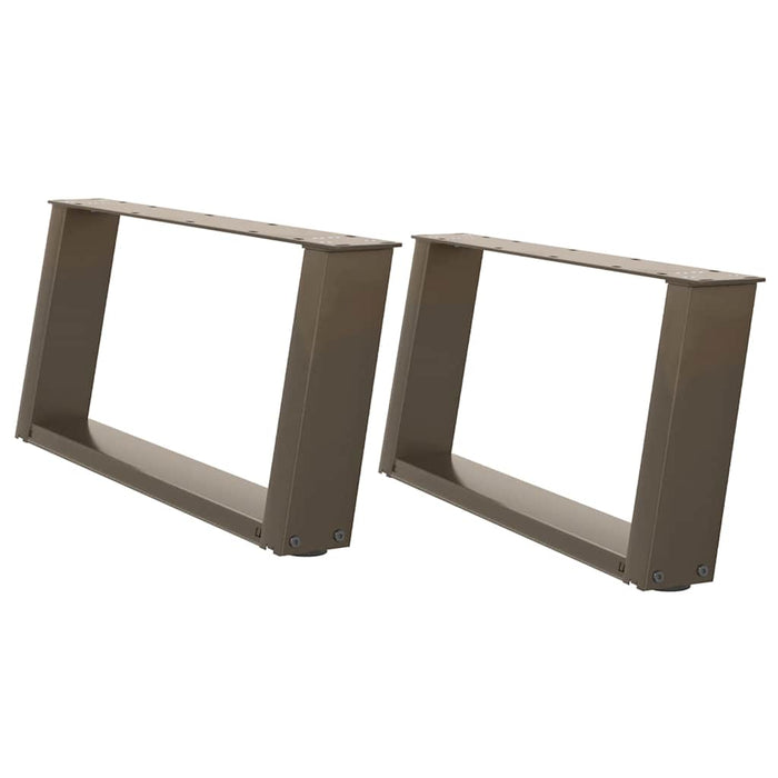 Picioare pentru măsuță de cafea în formă de U, 2 buc., oțel natural, 60 x (30-31) cm WALTI