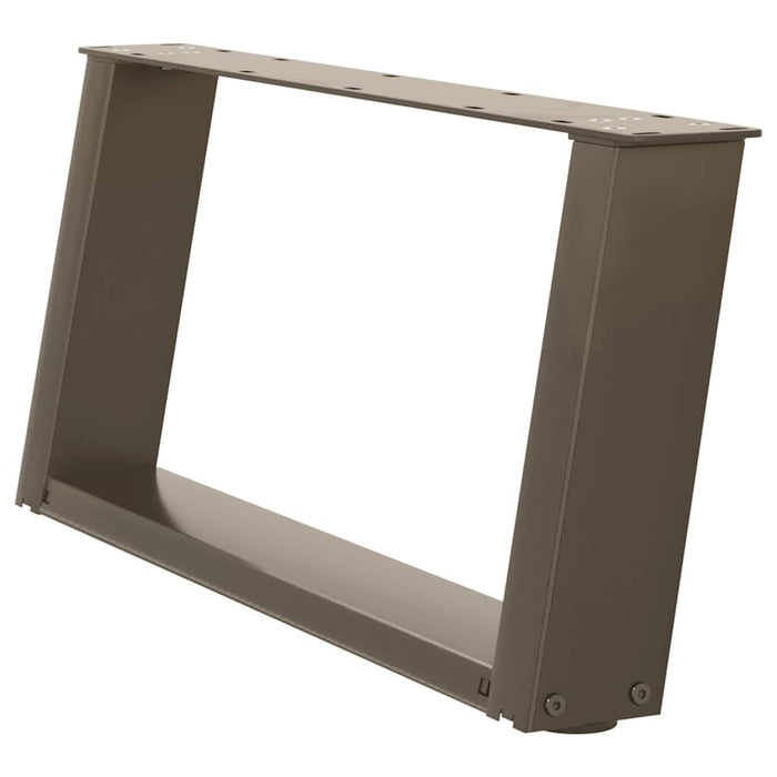 Picioare pentru măsuță de cafea în formă de U, 2 buc., oțel natural, 60 x (30-31) cm WALTI