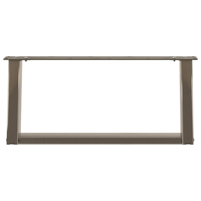 Picioare pentru măsuță de cafea în formă de U, 2 buc., oțel natural, 60 x (30-31) cm WALTI