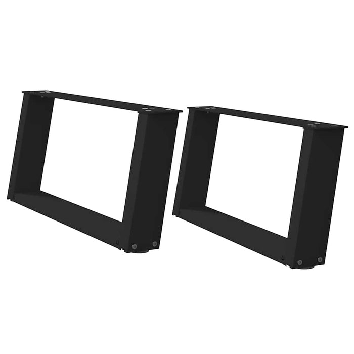 Picioare pentru măsuță de cafea în formă de U, 2 buc., negru, 70x(30-31) cm, oțel WALTI