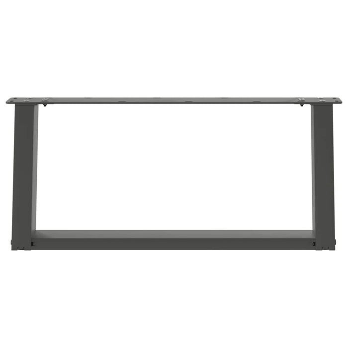 Picioare pentru măsuță de cafea în formă de U, 2 buc., antracit, 70x(30-31) cm, oțel WALTI
