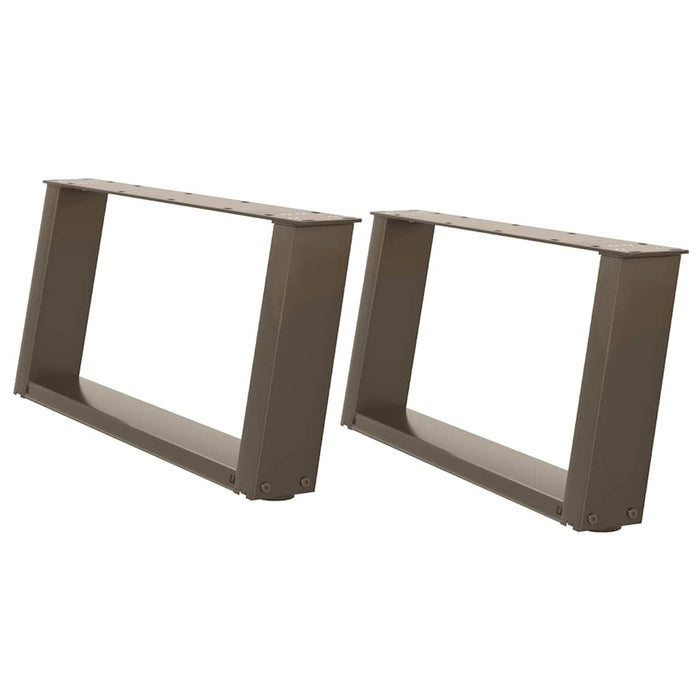 Picioare pentru măsuță de cafea în formă de U, 2 buc., oțel natural, 70x(30-31) cm WALTI
