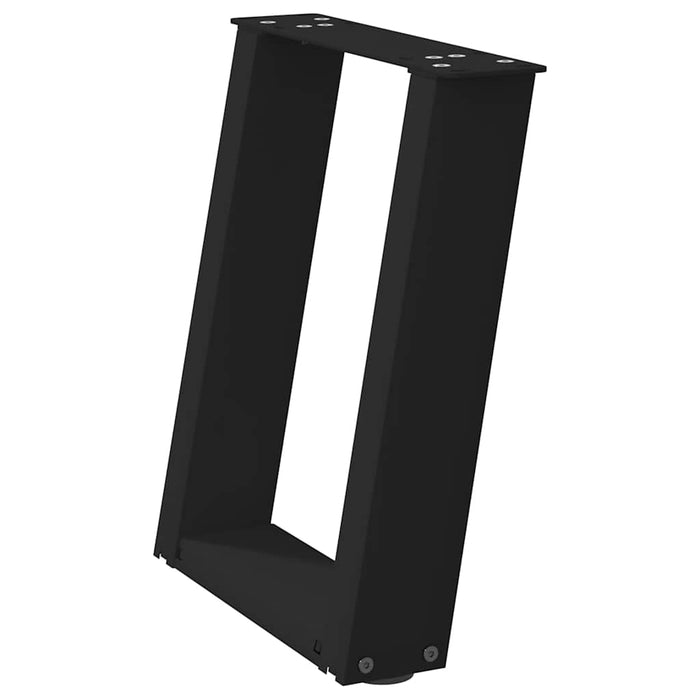 Picioare pentru măsuță de cafea în formă de U, 2 buc., negru, 28x(42-43) cm, oțel WALTI