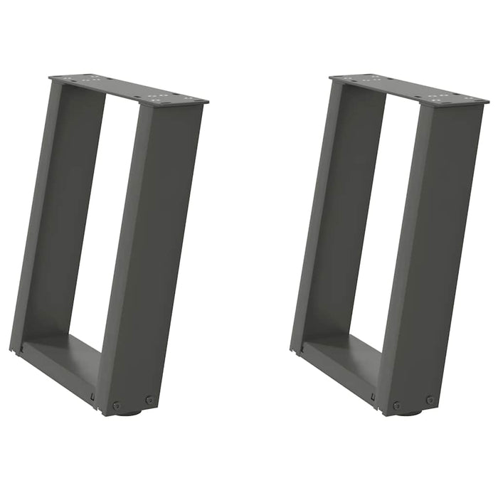 Picioare pentru măsuță de cafea în formă de U, 2 buc., antracit, 28x(42-43) cm, oțel WALTI