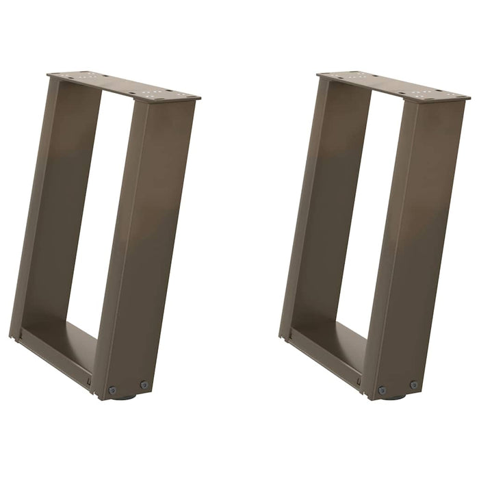 Picioare pentru măsuță de cafea în formă de U, 2 buc., oțel natural, 28x(42-43) cm WALTI