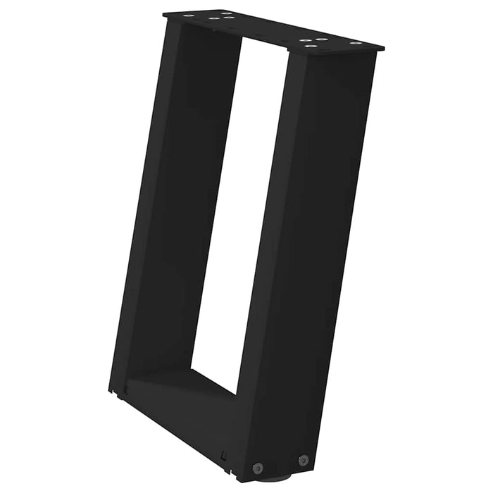 Picioare pentru măsuță de cafea în formă de U, 2 buc., negru, 38x(42-43) cm, oțel WALTI