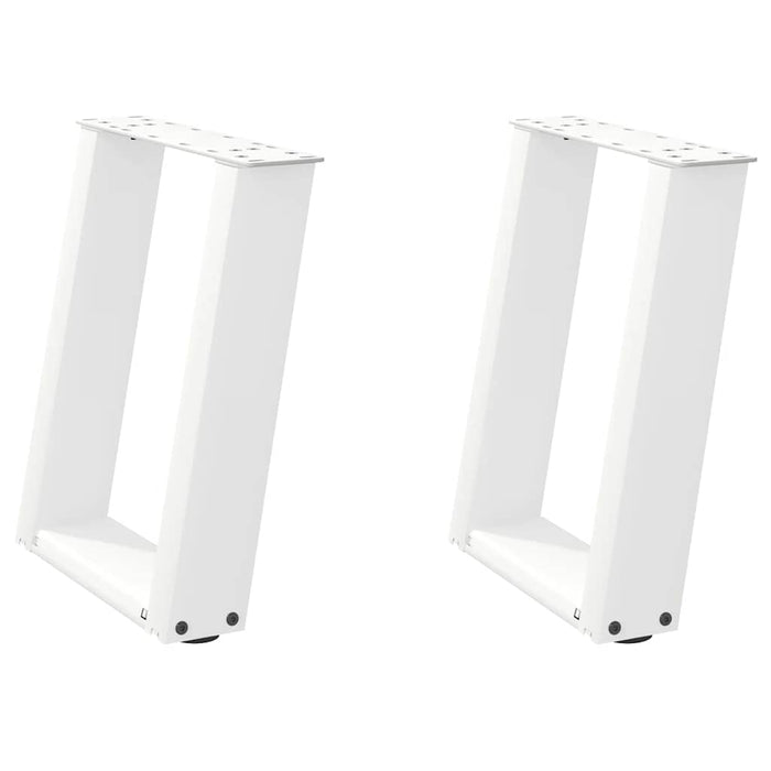 Picioare pentru măsuță de cafea în formă de U, 2 buc., alb, 38x(42-43) cm, oțel WALTI