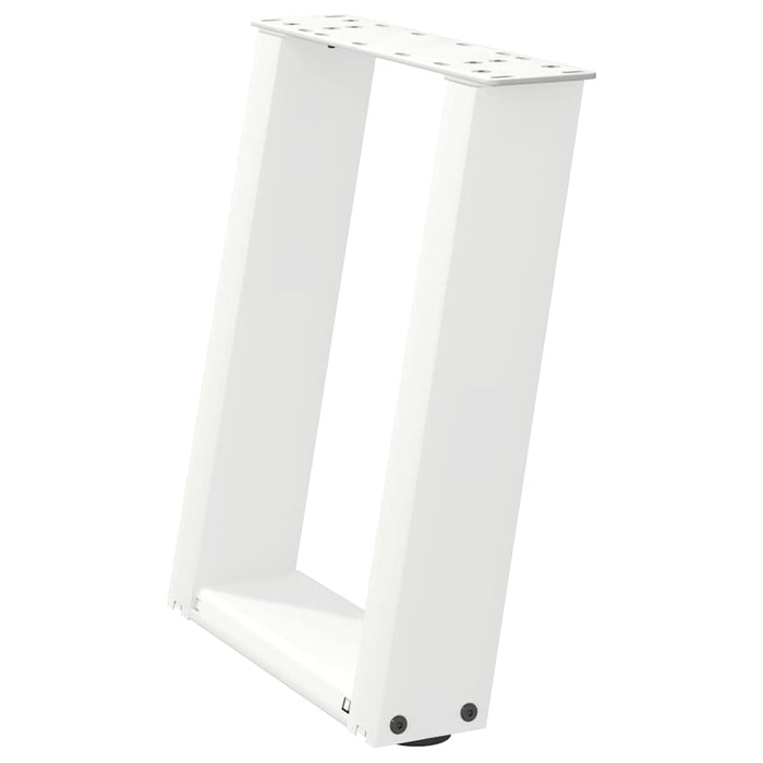 Picioare pentru măsuță de cafea în formă de U, 2 buc., alb, 38x(42-43) cm, oțel WALTI