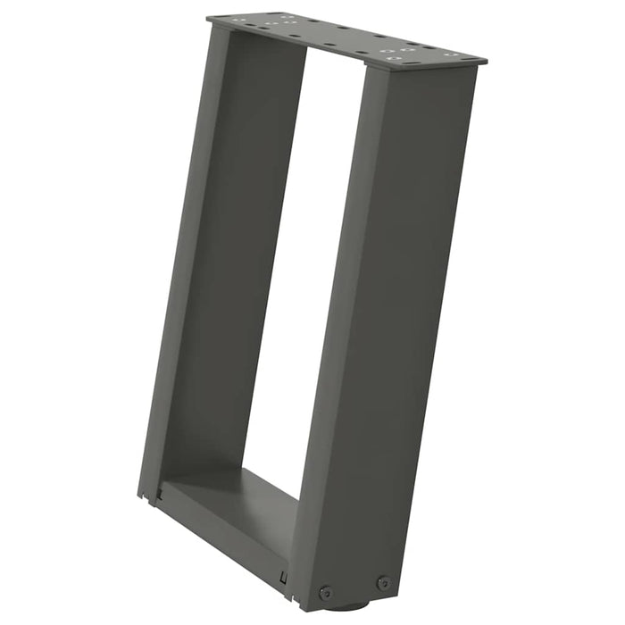 Picioare pentru măsuță de cafea în formă de U, 2 buc., antracit, 38x(42-43) cm, oțel WALTI