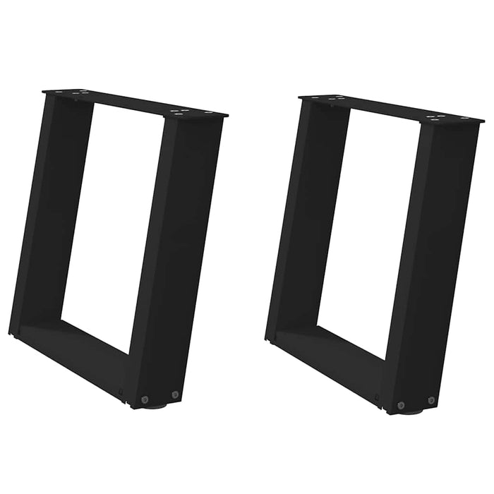Picioare pentru măsuță de cafea în formă de U, 2 buc., negru, 50x(42-43) cm, oțel WALTI