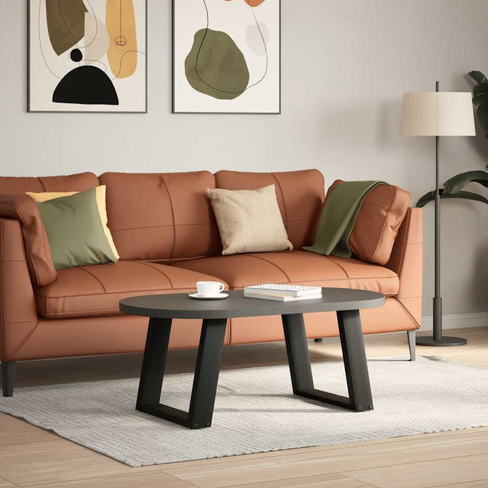 Picioare pentru măsuță de cafea în formă de U, 2 buc., negru, 50x(42-43) cm, oțel WALTI