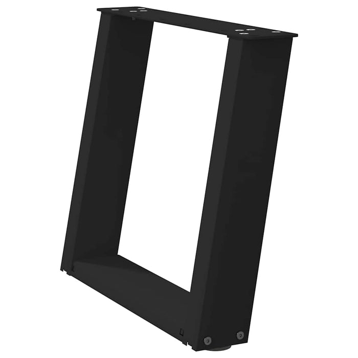Picioare pentru măsuță de cafea în formă de U, 2 buc., negru, 50x(42-43) cm, oțel WALTI