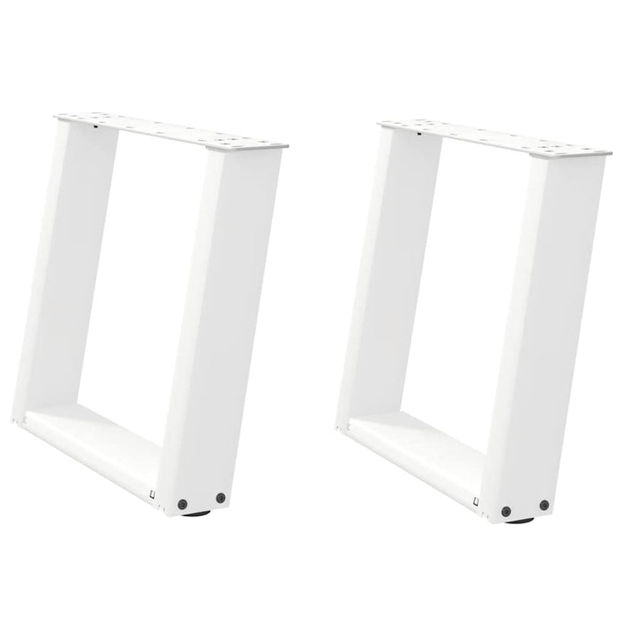 Picioare pentru măsuță de cafea în formă de U, 2 buc., alb, 50x(42-43) cm, oțel WALTI