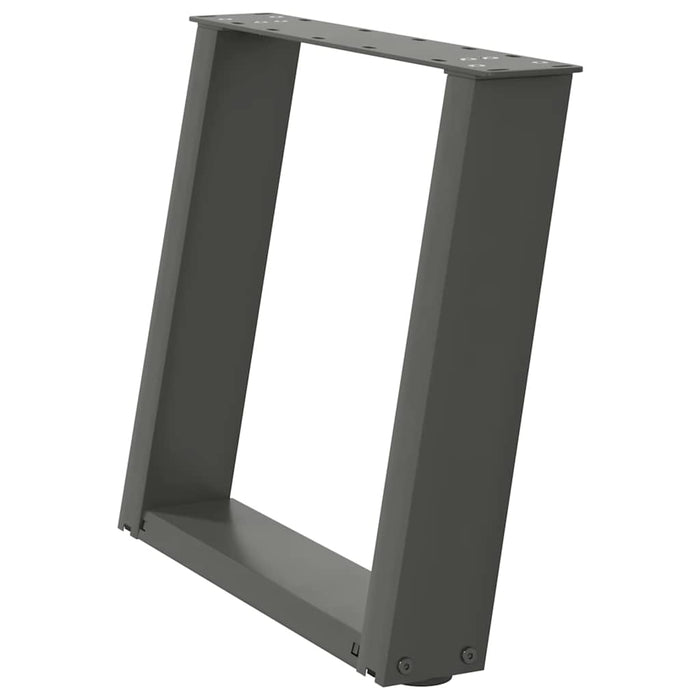 Picioare pentru măsuță de cafea în formă de U, 2 buc., antracit, 50x(42-43) cm, oțel WALTI