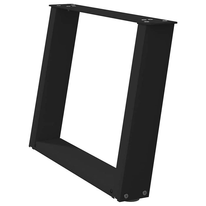 Picioare pentru măsuță de cafea în formă de U, 2 buc., negru, 60x(42-43) cm, oțel WALTI