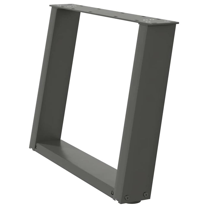 Picioare pentru măsuță de cafea în formă de U, 2 buc., antracit, 60x(42-43) cm, oțel WALTI