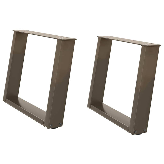 Picioare pentru măsuță de cafea în formă de U, 2 buc., oțel natural, 60 x (42-43) cm WALTI