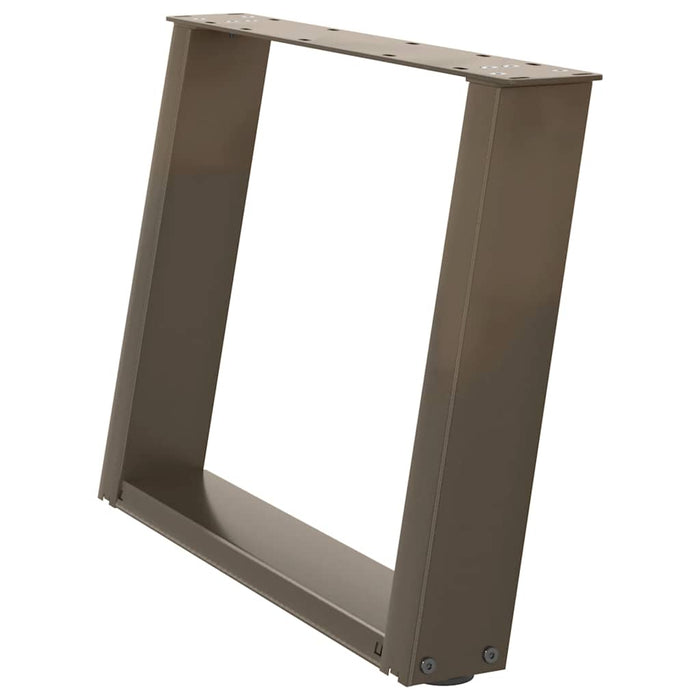 Picioare pentru măsuță de cafea în formă de U, 2 buc., oțel natural, 60 x (42-43) cm WALTI