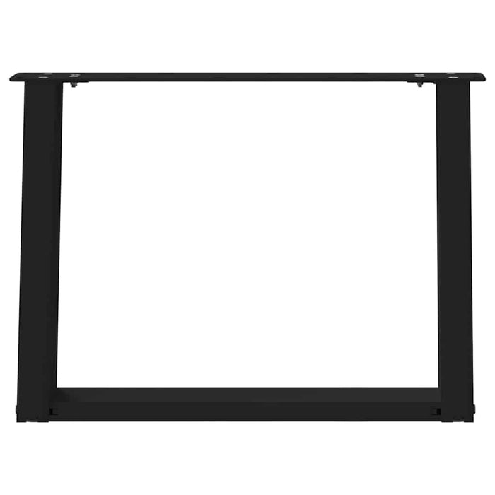 Picioare pentru măsuță de cafea în formă de U, 2 buc., negru, 70x(42-43) cm, oțel WALTI
