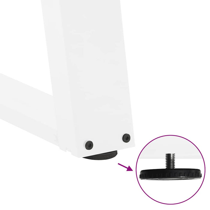 Picioare pentru măsuță de cafea în formă de U, 2 buc., alb, 70x(42-43) cm, oțel WALTI