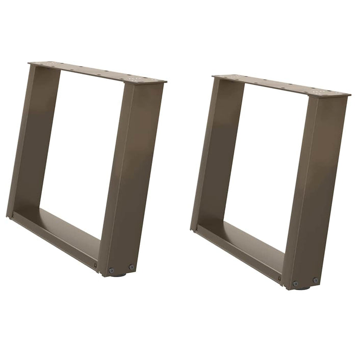 Picioare pentru masă de cafea în formă de U, 2 buc., oțel natural, 70x(42-43) cm WALTI