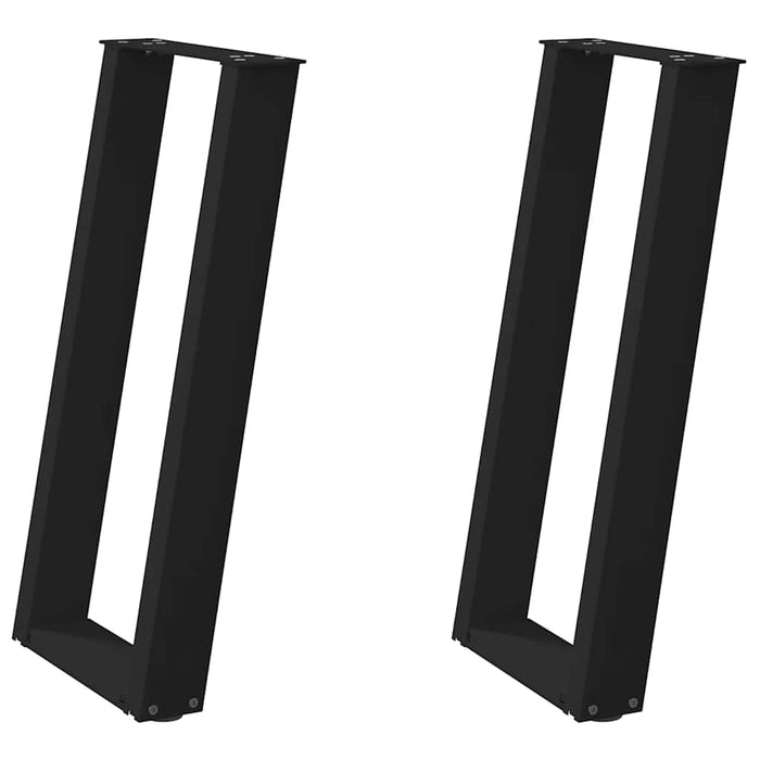 Picioare de masă consolă în formă de U, 2 buc., negru, 28x(72-73) cm, oțel WALTI