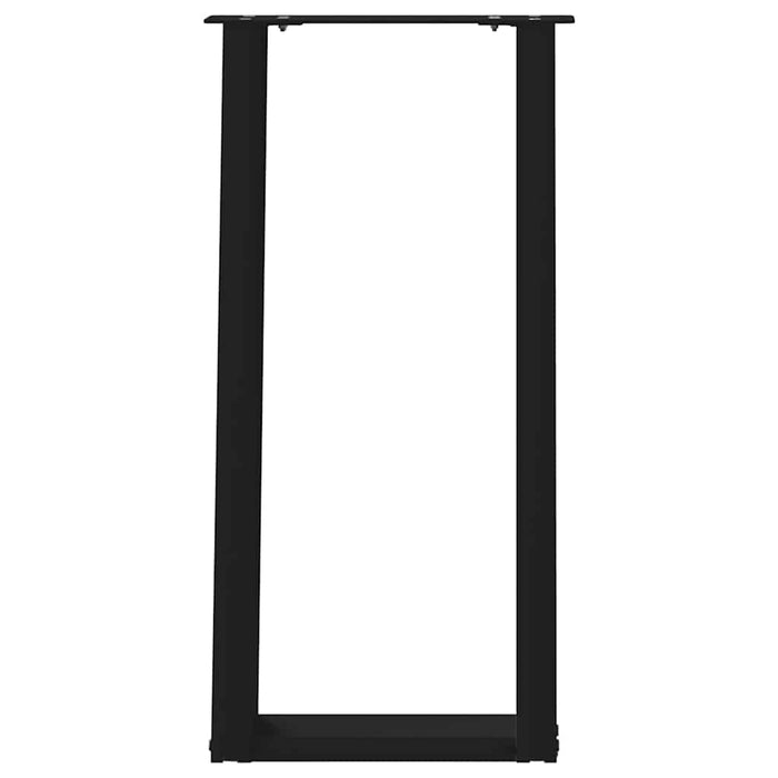 Picioare de masă consolă în formă de U, 2 buc., negru, 28x(72-73) cm, oțel WALTI
