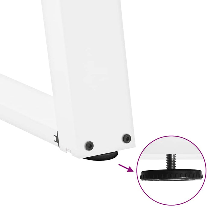 Picioare de masă consolă în formă de U, 2 buc., alb, 28x(72-73) cm, oțel WALTI