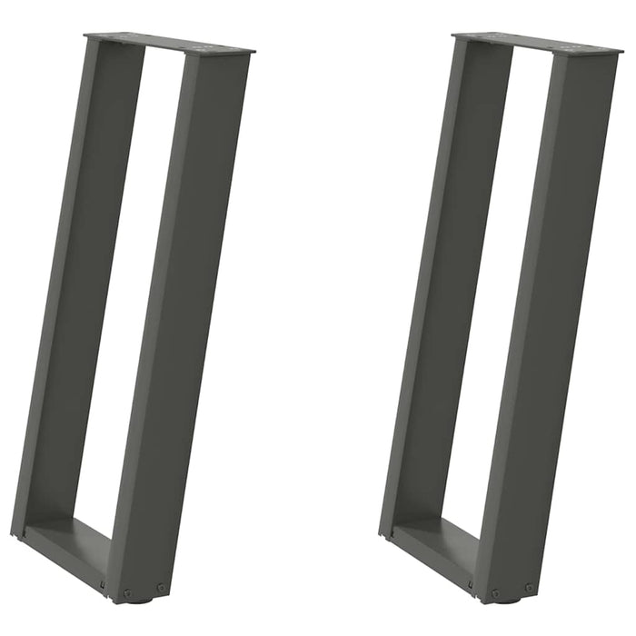 Picioare de masă consolă în formă de U, 2 buc., antracit, 28x(72-73) cm, oțel WALTI
