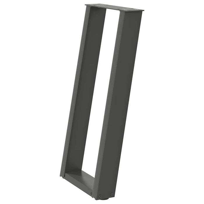 Picioare de masă consolă în formă de U, 2 buc., antracit, 28x(72-73) cm, oțel WALTI