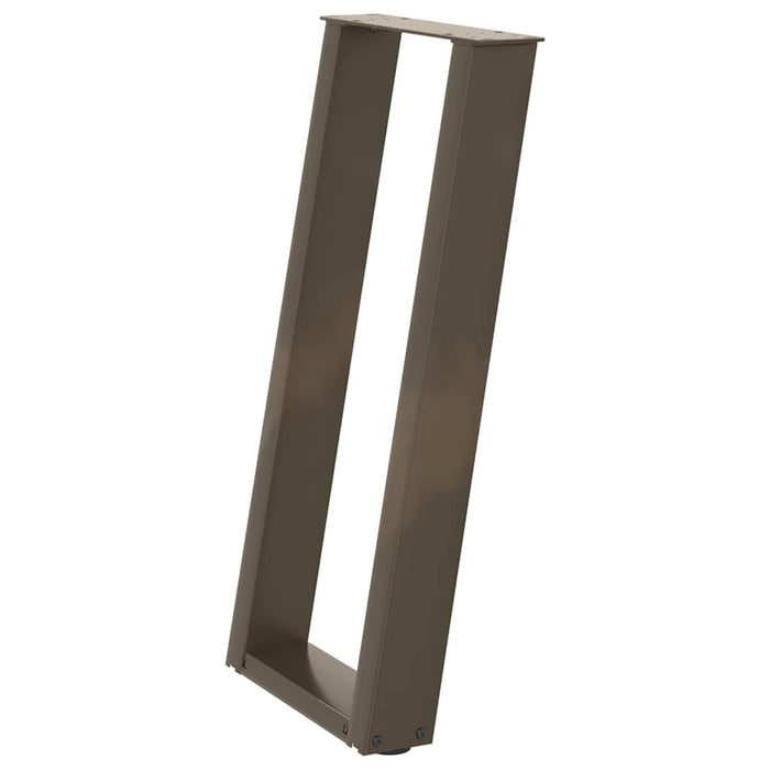 Picioare de masă consolă în formă de U, 2 buc., oțel natural, 28x(72-73) cm WALTI