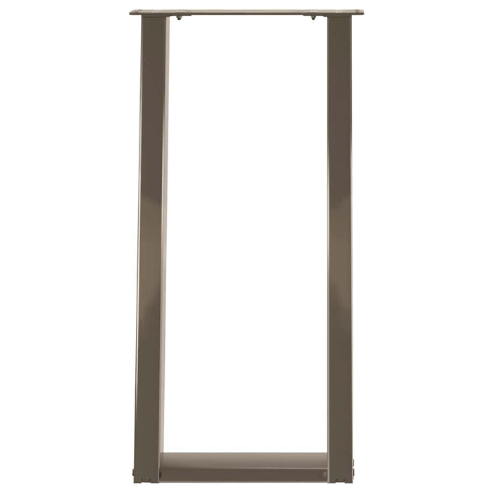 Picioare de masă consolă în formă de U, 2 buc., oțel natural, 28x(72-73) cm WALTI
