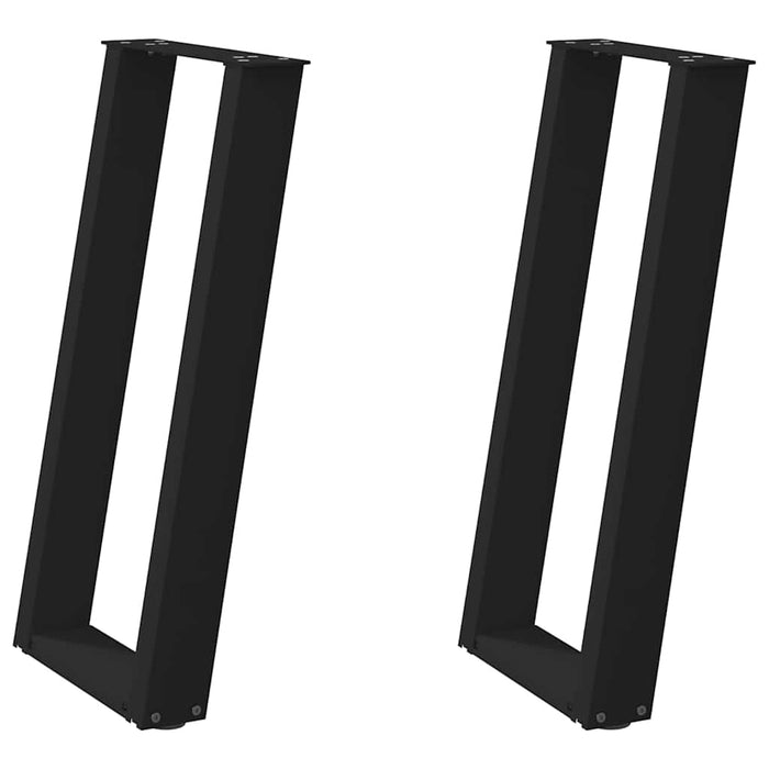 Picioare de masă consolă în formă de U, 2 buc., negru, 38x(72-73) cm, oțel WALTI